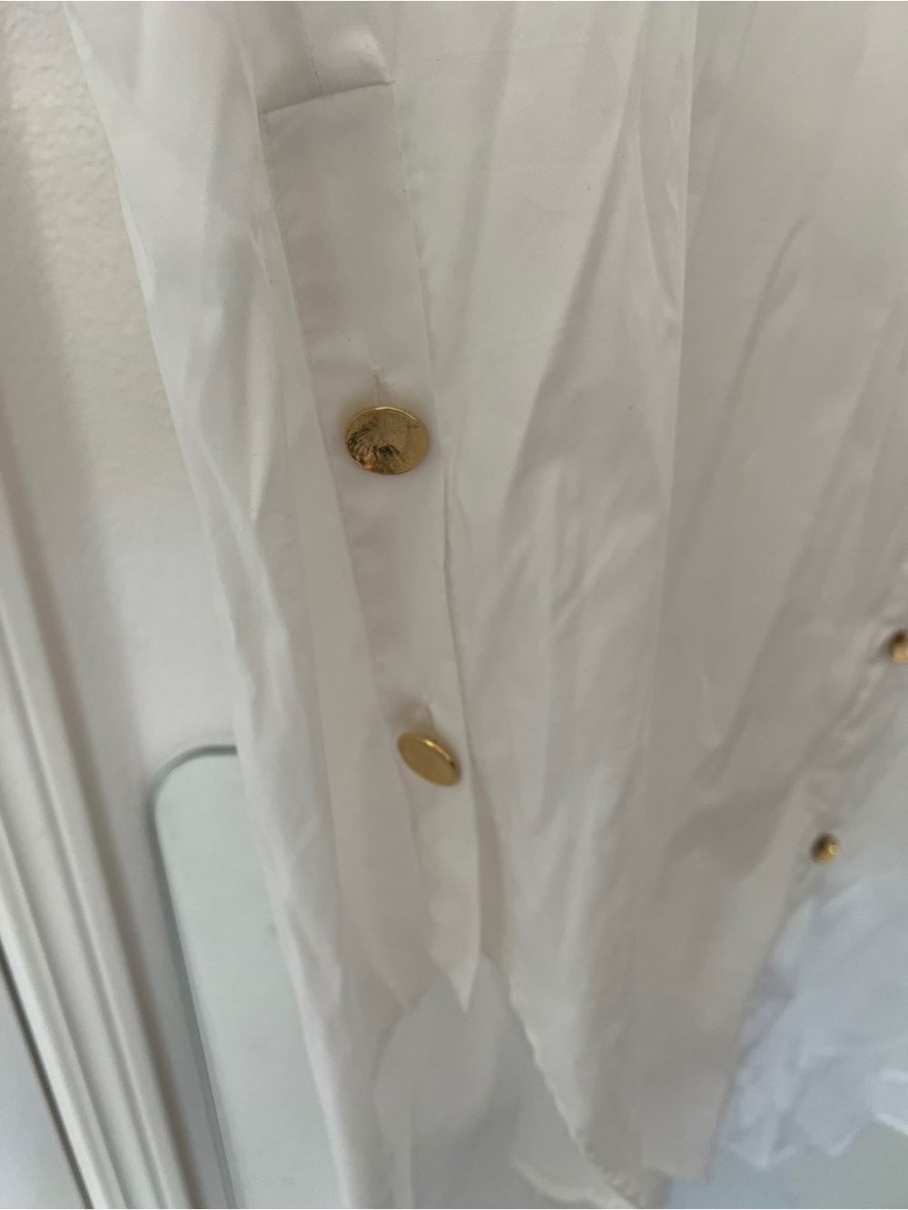 Zara White Relaxed Button-Down Shirt - M - Picture 2 of 3